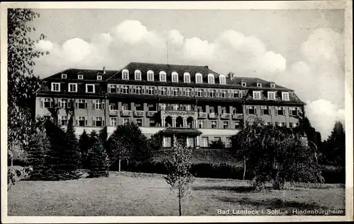 Ak Lądek Zdrój Bad Landeck Schlesien, Hindenburgheim