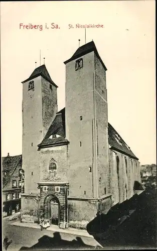 Ak Freiberg in Sachsen, St. Nicolaikirche