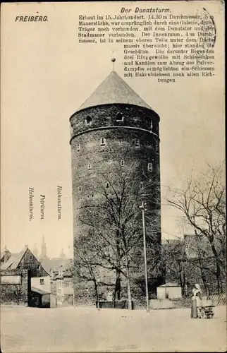 Ak Freiberg in Sachsen, Der Donatsturm