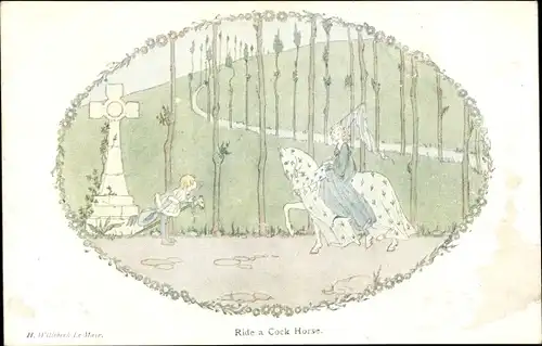 Künstler Ak Willebeek Le Mair, Ride a Cock Horse, Old Nursery Rhymes
