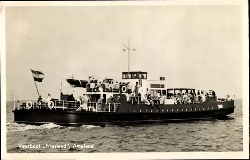 Ak Ameland Friesland Niederlande, Veerboot Friesland, Färhschiff