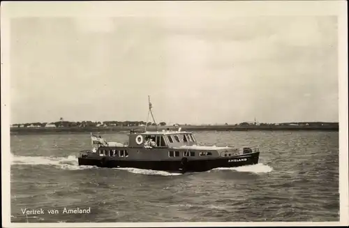 Ak Ameland Friesland Niederlande, Fährschiff Ameland