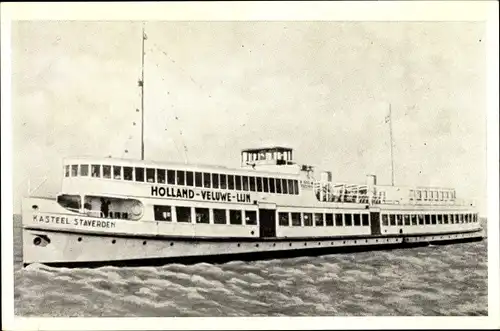 Ak Harderwijk Amsterdam Holland Veluwe Lijn, Stoomboot Mij