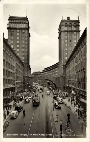 Ak Stockholm Schweden, Kungsgatan med Kungstornen