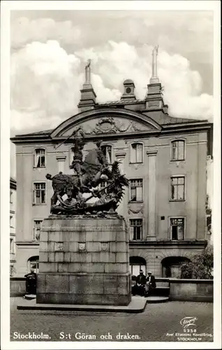 Ak Stockholm Schweden, Szt. Göran och draken