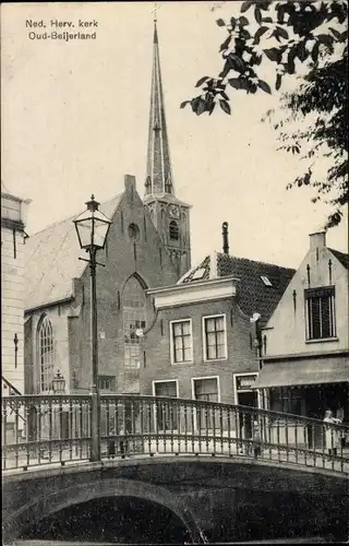 Ak Oud Beijerland Südholland, Ned. Herv. Kerk