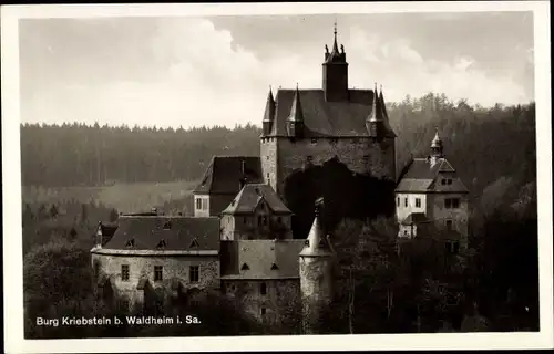 Ak Kriebstein Mittelsachsen, Burg Kriebstein