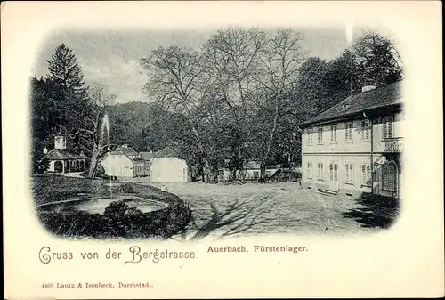 Ak Auerbach Bensheim an der Bergstraße Hessen, Fürstenlager, Springbrunnen