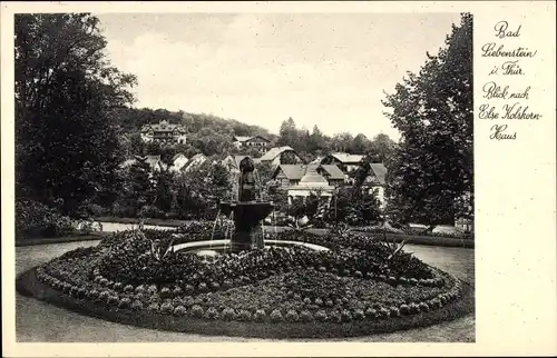 Ak Bad Liebenstein im Thüringer Wald, Blick nach Else Kolshorn Haus, Brunnen