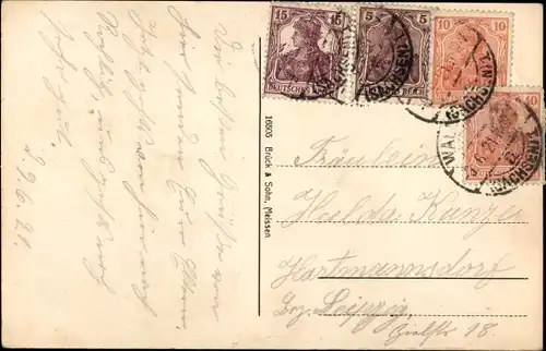 Ak Waldheim in Sachsen, Zschopautal, Panorama