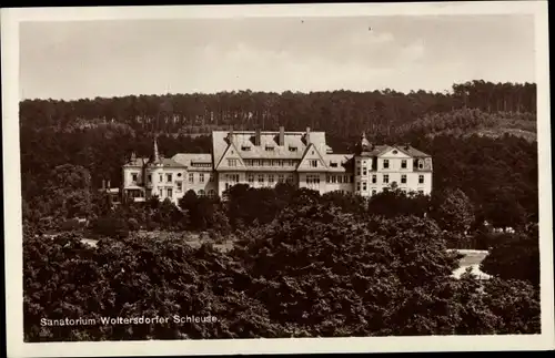 Ak Woltersdorf bei Berlin, Sanatorium Woltersdorfer Schleuse, Christl. Erholungsheim u. Bundeshaus