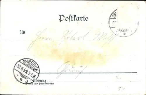 Litho Brotterode in Thüringen, Inselsberg, Wasserfall im Trusetal