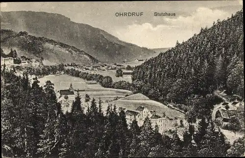 Ak Stutzhaus Luisenthal im Thüringer Wald, Ort mit Umgebung