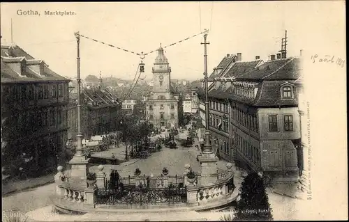 Ak Gotha in Thüringen, Marktplatz