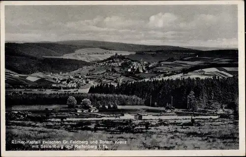 Ak Seelenberg Schmitten im Taunus Hessen, Römer-Kastell zwischen Gr. Feldberg u. Rotem Kreuz