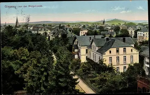 Ak Gießen an der Lahn Hessen, Gießen von der Bergstraße