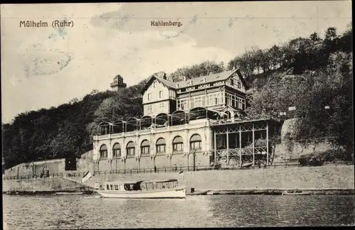 Ak Mülheim an der Ruhr, Partie am Kahlenberg, Boot