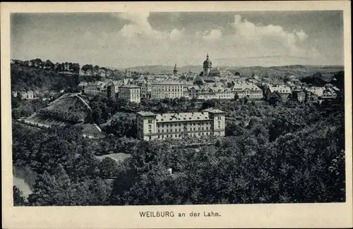 Ak Weilburg an der Lahn Hessen, Panorama vom Ort