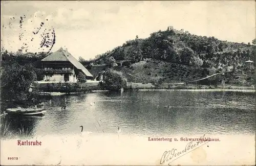 Ak Karlsruhe in Baden, Lauterberg u. Schwarzwaldhaus