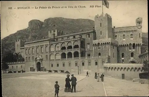 Ak Monaco, Le Palais du Prince et la Tete de Chien