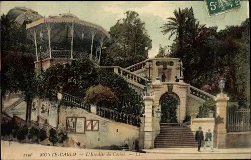 Ak Monte Carlo Monaco, L'Escalier du Casino