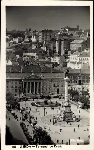 Ak Lisboa Lissabon Portugal, Pormenor do Rossio