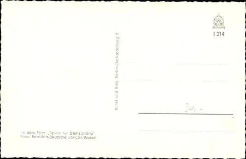 Ak Schauspieler Martin Held, Portrait, Autogramm, Spion für Deutschland