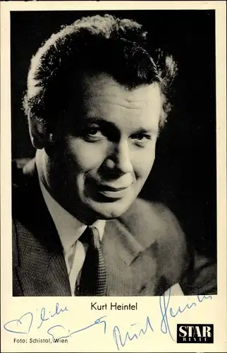 Ak Schauspieler Kurt Heintel, Portrait, Autogramm