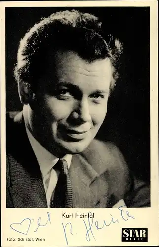 Ak Schauspieler Kurt Heintel, Portrait, Autogramm