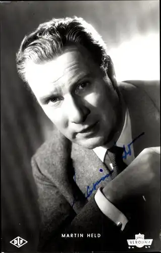 Ak Schauspieler Martin Held, Portrait, Autogramm, Spion für Deutschland