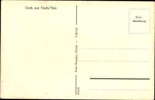 Foto Ak Triptis in Thüringen, Teilansicht, Kirche, Schlossturm