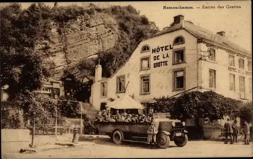 Ak Remouchamps Aywaille Wallonien Lüttich, Entre des Grottes, Hotel de la Grotte