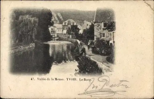 Ak Yvoir sur Meuse Wallonien Namur, Le Bocq, Partie am Wasser
