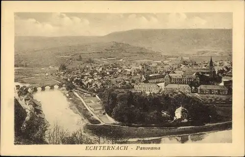 Ak Echternach Luxemburg, Panorama