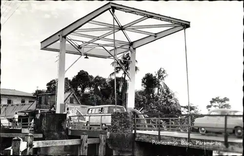 Ak Paramaribo Suriname, Poelepantje Brug