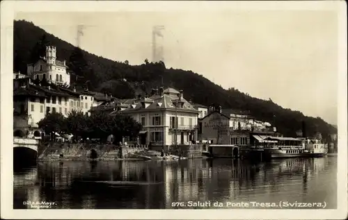 Ak Ponte Tresa Kt Tessin Schweiz, Uferpartie