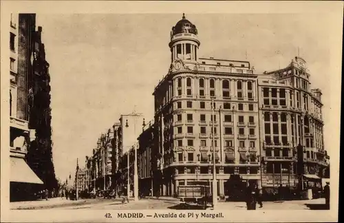 Ak Madrid Spanien, Avenida de Pi y Margall