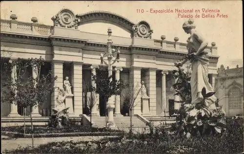 Ak Valencia Stadt Spanien, Exposicion Nacional, Palacio de Bellas Artes
