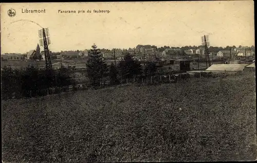 Ak Libramont Wallonien Luxemburg, Panorama pris du faubourg