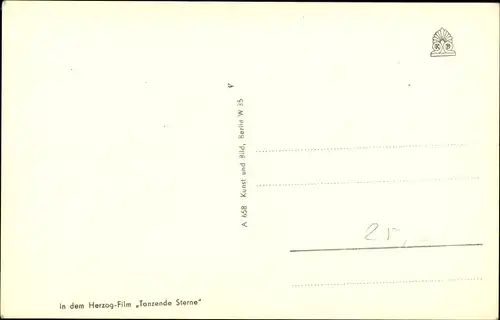 Ak Schauspielerin Germaine Damar, Portrait, Autogramm, Tanzende Sterne