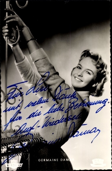 Ak Schauspielerin Germaine Damar, Portrait, Autogramm, Der schräge Otto