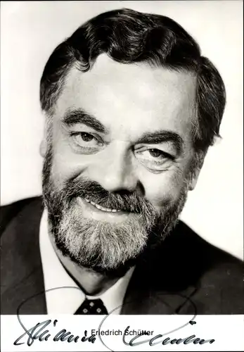 Ak Schauspieler Friedrich Schütter, Portrait, Autogramm