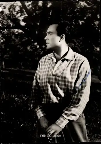 Ak Schauspieler Erik Schumann, Portrait, Autogramm