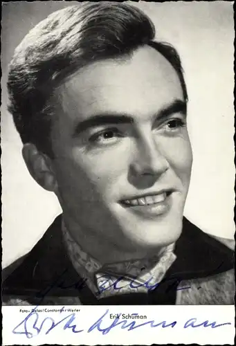 Ak Schauspieler und Synchronsprecher Erik Schumann, Portrait, Autogramm