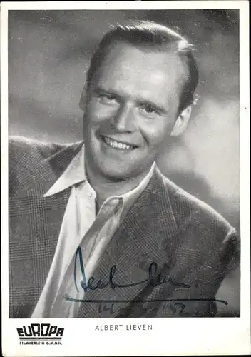 Ak Schauspieler Albert Lieven, Portrait, Autogramm