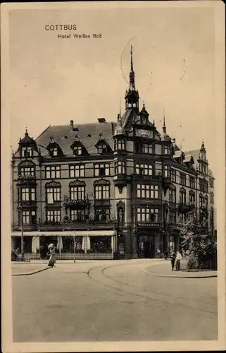 Ak Cottbus in der Niederlausitz, Hotel Weißes Roß