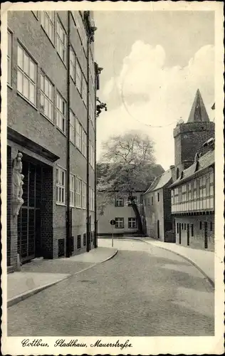 Ak Cottbus in der Niederlausitz, Stadthaus, Mauerstraße