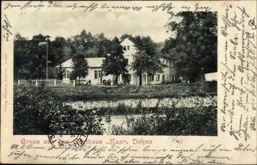 Ak Dohna in Sachsen, Gasthaus Kux