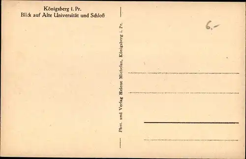 Ak Kaliningrad Königsberg Ostpreußen, Alte Universität, Schloss