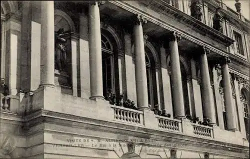 Ak Versailles Yvelines, Visite de S. M. Alphonse XIII a Paris